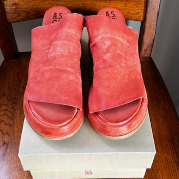 A.S.98 Rafe Wedge Sandal, size EU 40, color Coral - Picture 1 of 13